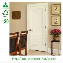 Factory Flat Panel Shaker Style White Wood Door